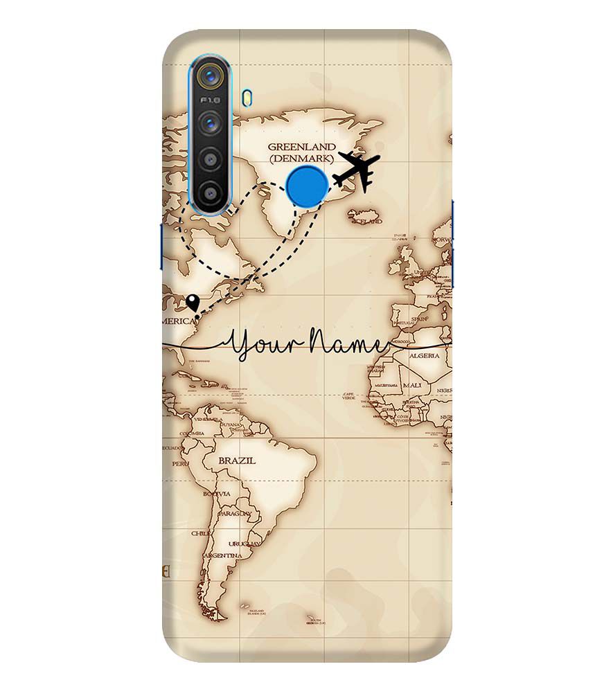 IK5003-World Map with Name Back Cover for Realme Narzo 10