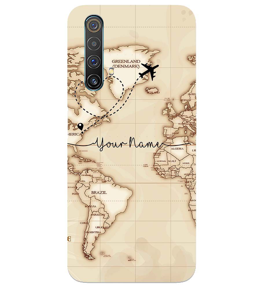 IK5003-World Map with Name Back Cover for Realme X3 SuperZoom