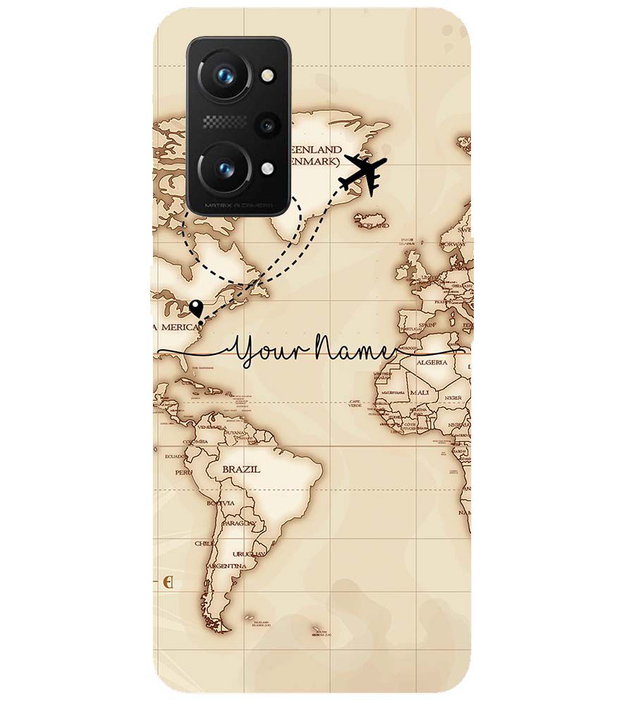 IK5003-World Map with Name Back Cover for Realme X7 Max 5G