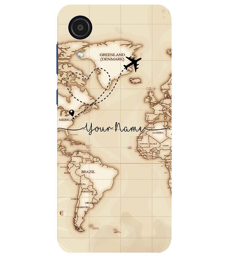 IK5003-World Map with Name Back Cover for Samsung Galaxy A03 Core
