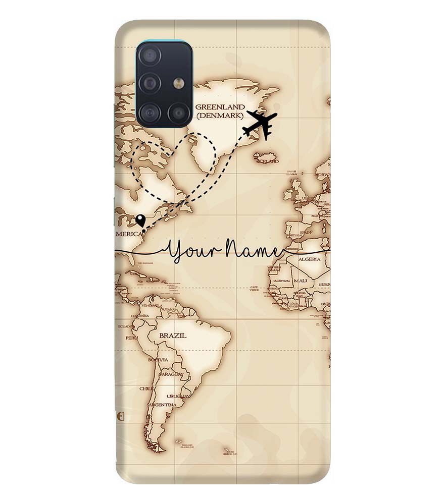 IK5003-World Map with Name Back Cover for Samsung Galaxy A51