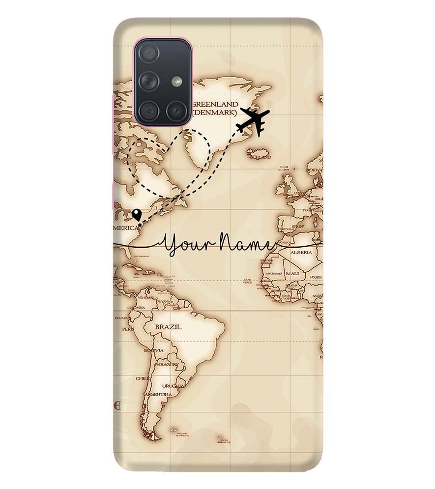IK5003-World Map with Name Back Cover for Samsung Galaxy A71