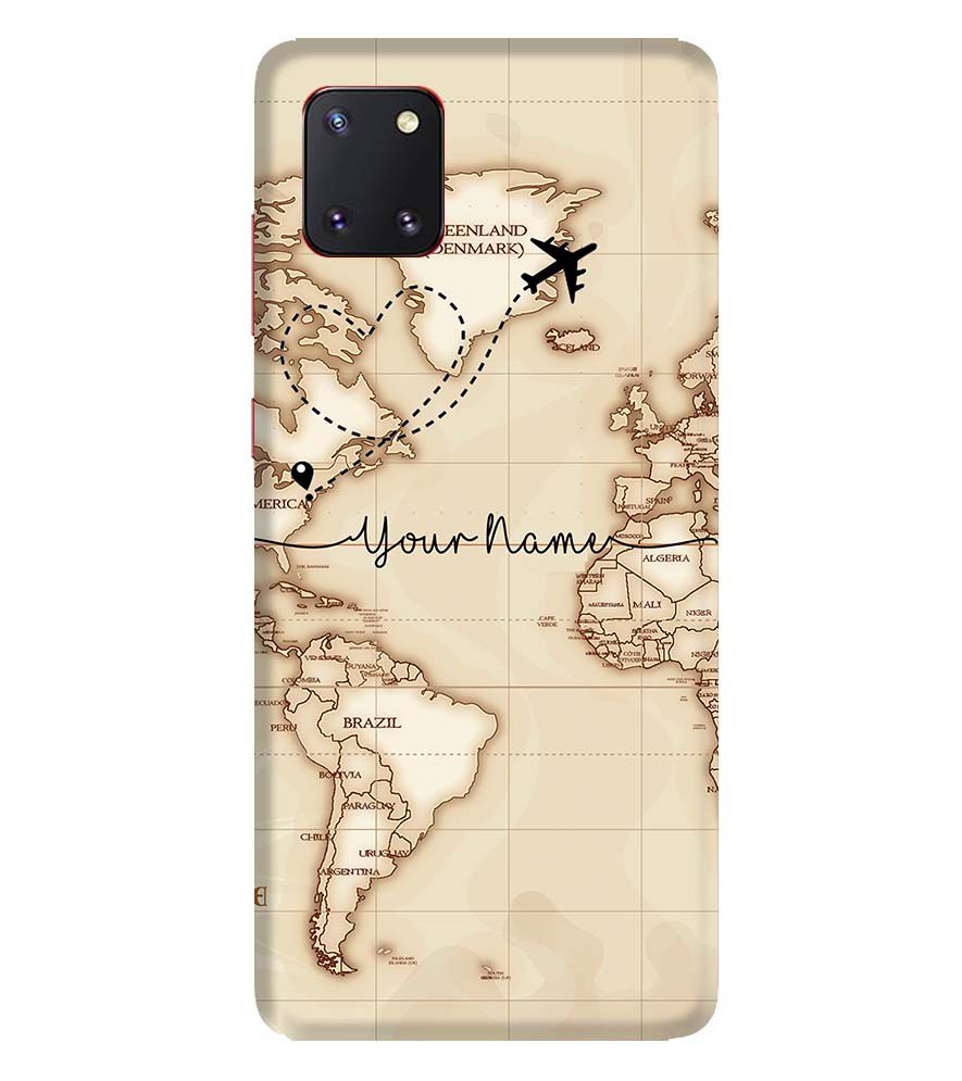 IK5003-World Map with Name Back Cover for Samsung Galaxy Note10 Lite