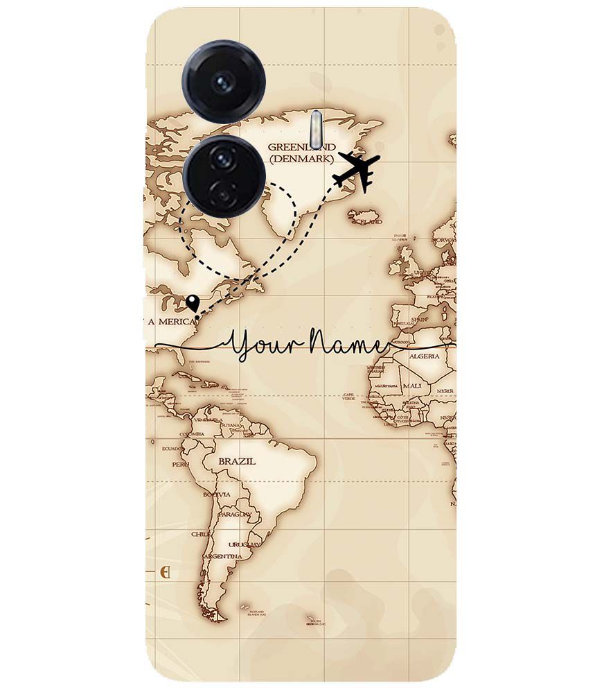 IK5003-World Map with Name Back Cover for vivo T1 Pro