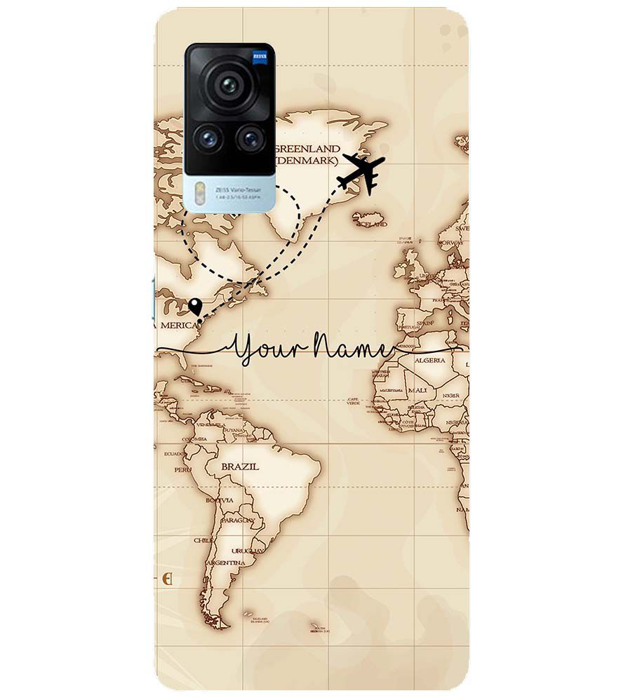 IK5003-World Map with Name Back Cover for vivo X60 Pro