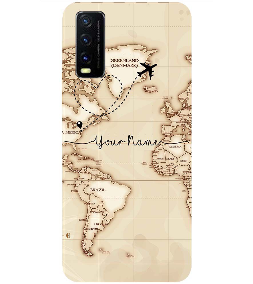 IK5003-World Map with Name Back Cover for vivo Y20s