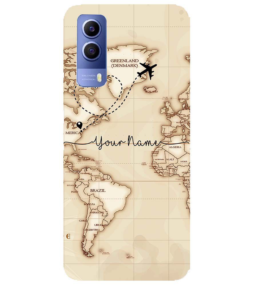 IK5003-World Map with Name Back Cover for vivo Y53s