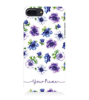 IK5005-Purple Flowers with Name Back Cover for Apple iPhone 7 Plus