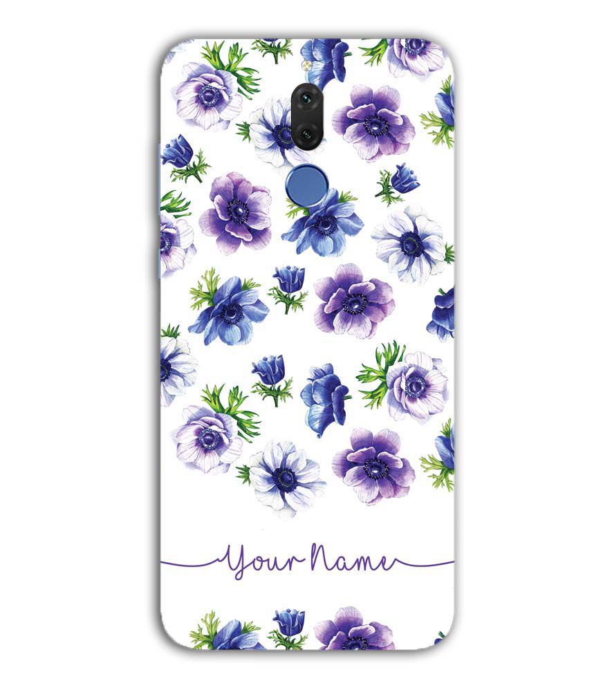 IK5005-Purple Flowers with Name Back Cover for Huawei Nova 2i
