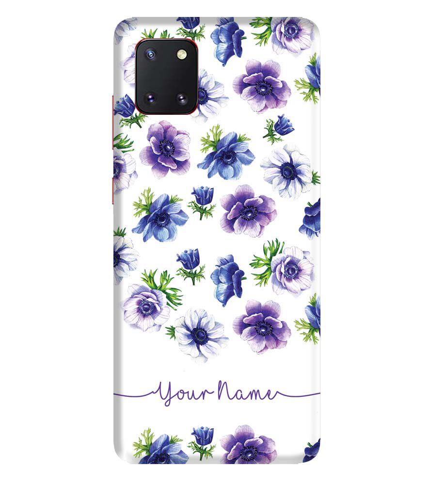 IK5005-Purple Flowers with Name Back Cover for Samsung Galaxy Note10 Lite