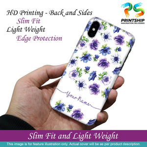 IK5005-Purple Flowers with Name Back Cover for Apple iPhone SE (2020)-Image2