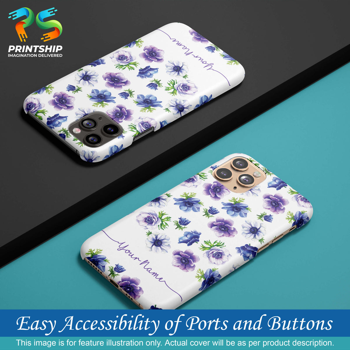 IK5005-Purple Flowers with Name Back Cover for Oppo F5 Plus-Image5