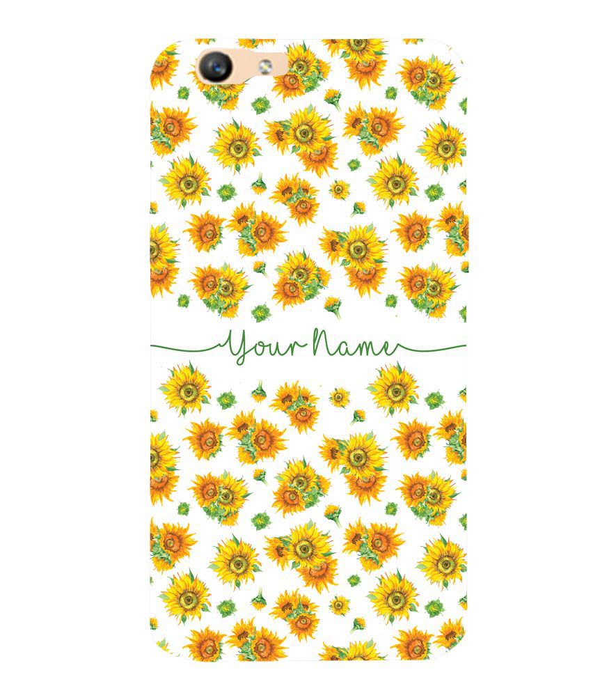IK5006-Yellow Flowers with Name Back Cover for Oppo F1s : A59