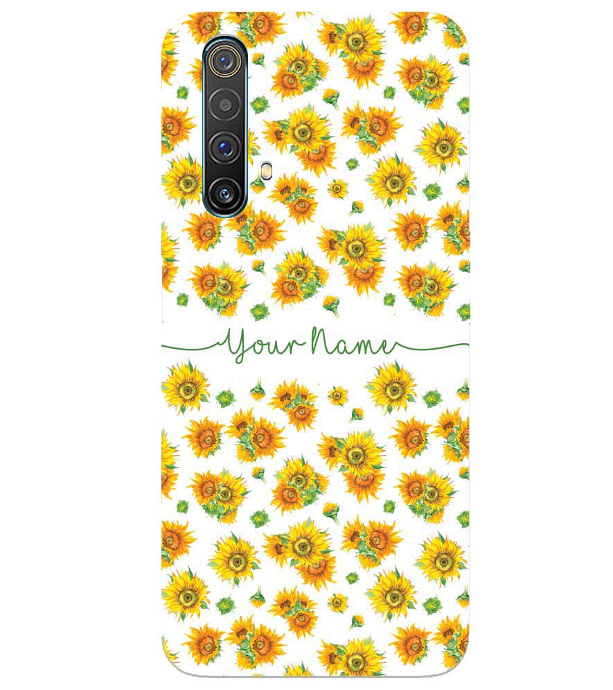 IK5006-Yellow Flowers with Name Back Cover for Realme X3 SuperZoom