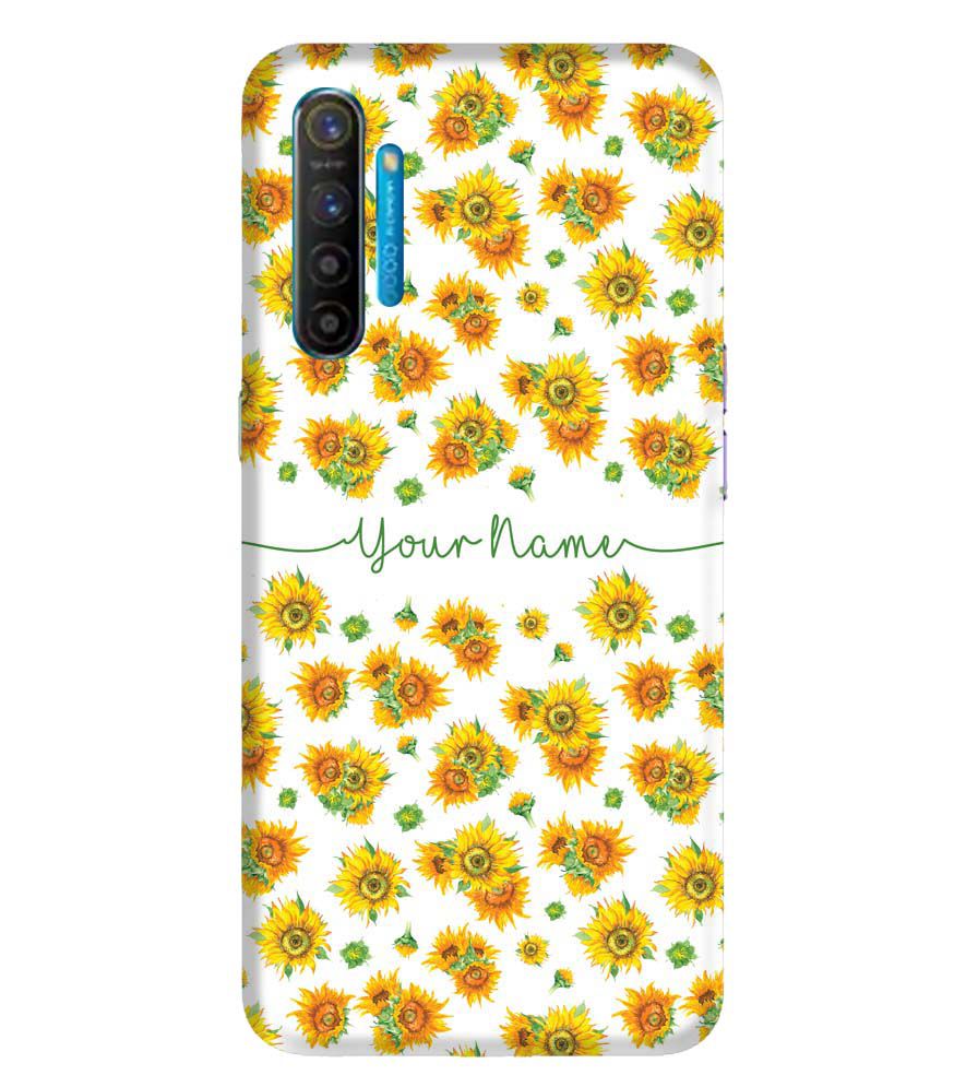 IK5006-Yellow Flowers with Name Back Cover for Realme XT