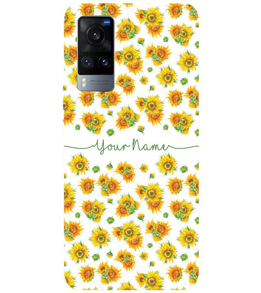 IK5006-Yellow Flowers with Name Back Cover for vivo X60