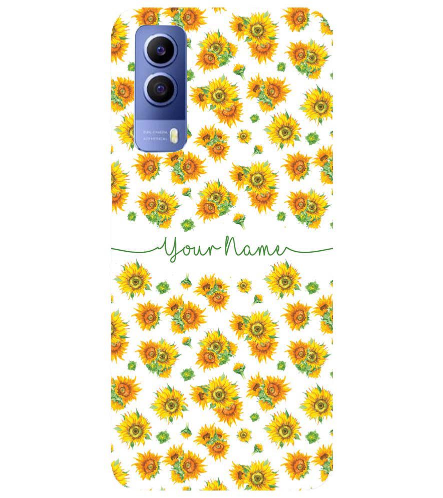 IK5006-Yellow Flowers with Name Back Cover for vivo Y53s