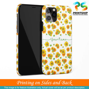 IK5006-Yellow Flowers with Name Back Cover for Apple iPhone X-Image3
