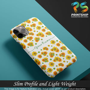 IK5006-Yellow Flowers with Name Back Cover for Xiaomi Redmi A1-Image4