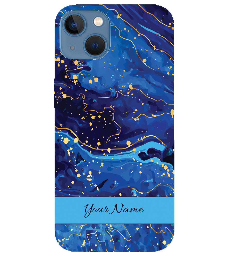 IK5007-Galaxy Blue with Name Back Cover for Apple iPhone 13