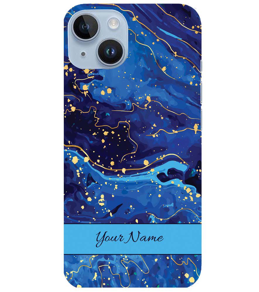 IK5007-Galaxy Blue with Name Back Cover for Apple iPhone 14