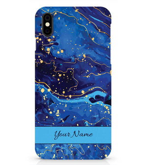IK5007-Galaxy Blue with Name Back Cover for Apple iPhone X
