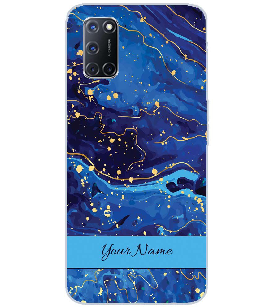 IK5007-Galaxy Blue with Name Back Cover for Oppo A92