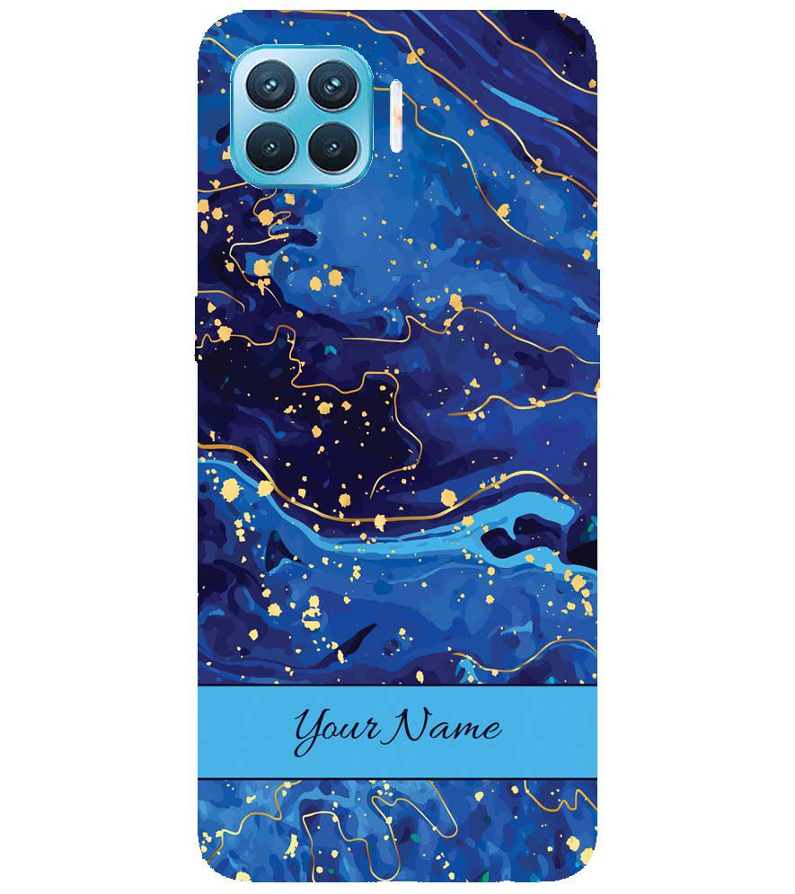 IK5007-Galaxy Blue with Name Back Cover for Oppo F17 Pro