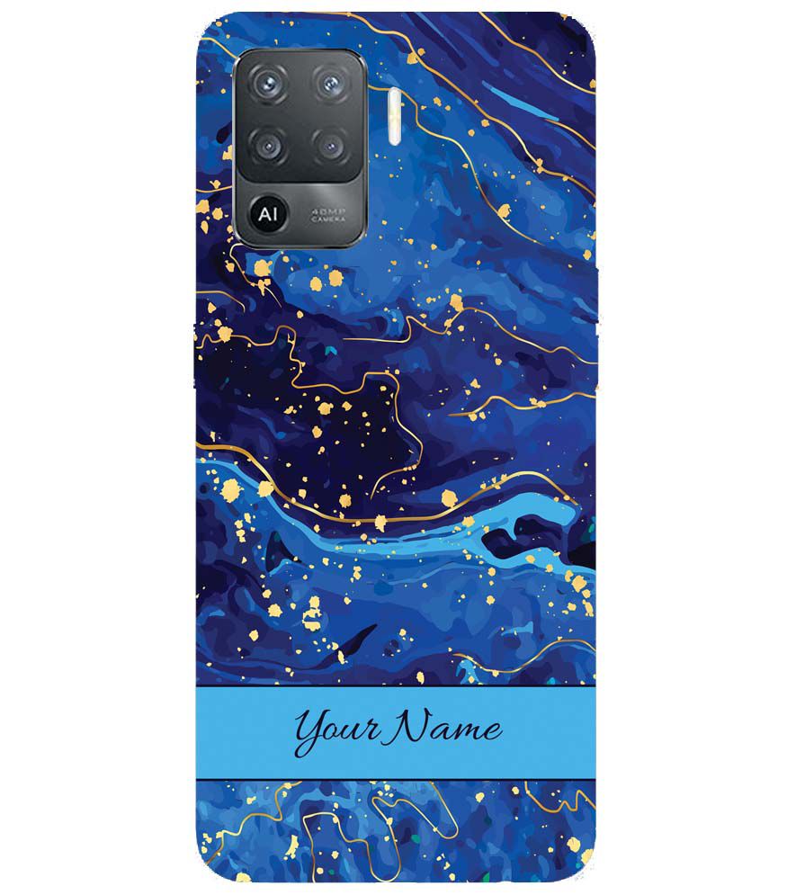 IK5007-Galaxy Blue with Name Back Cover for Oppo F19 Pro