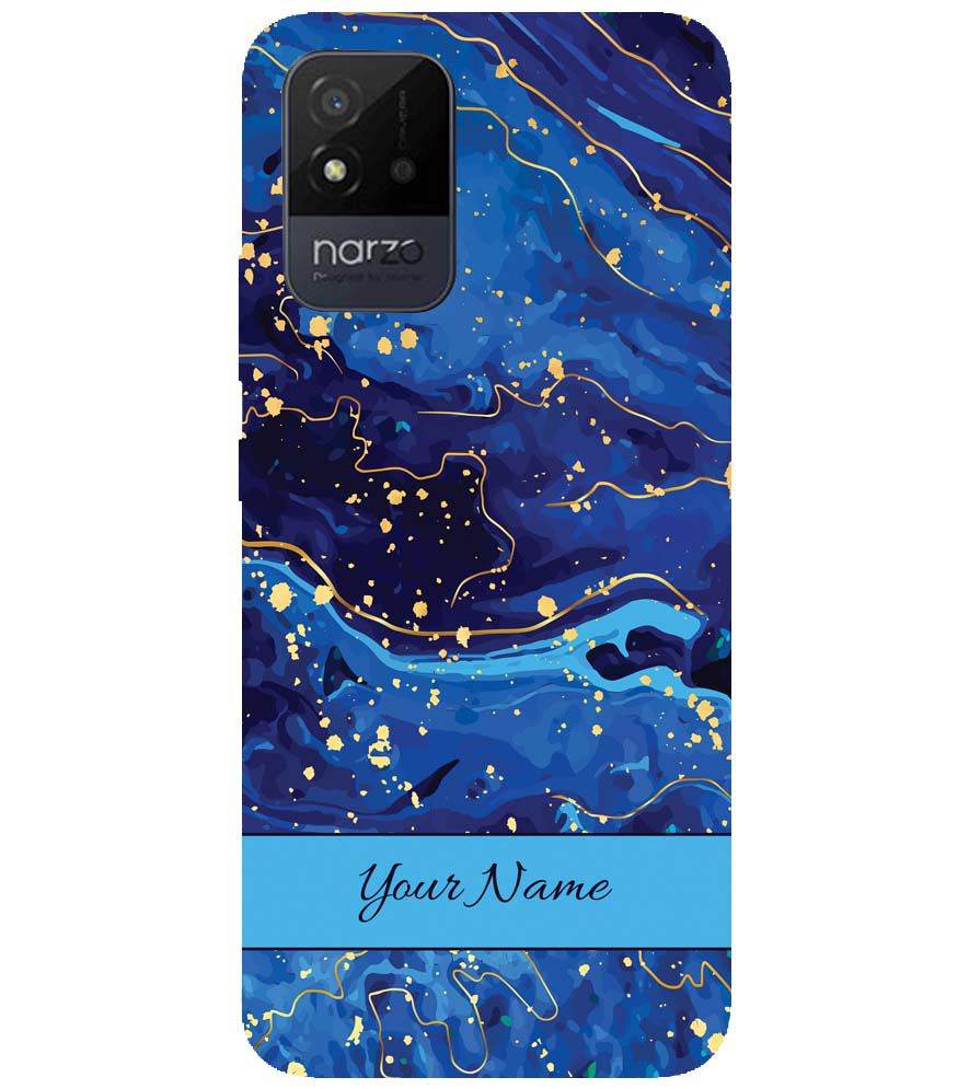 IK5007-Galaxy Blue with Name Back Cover for Realme Narzo 50i