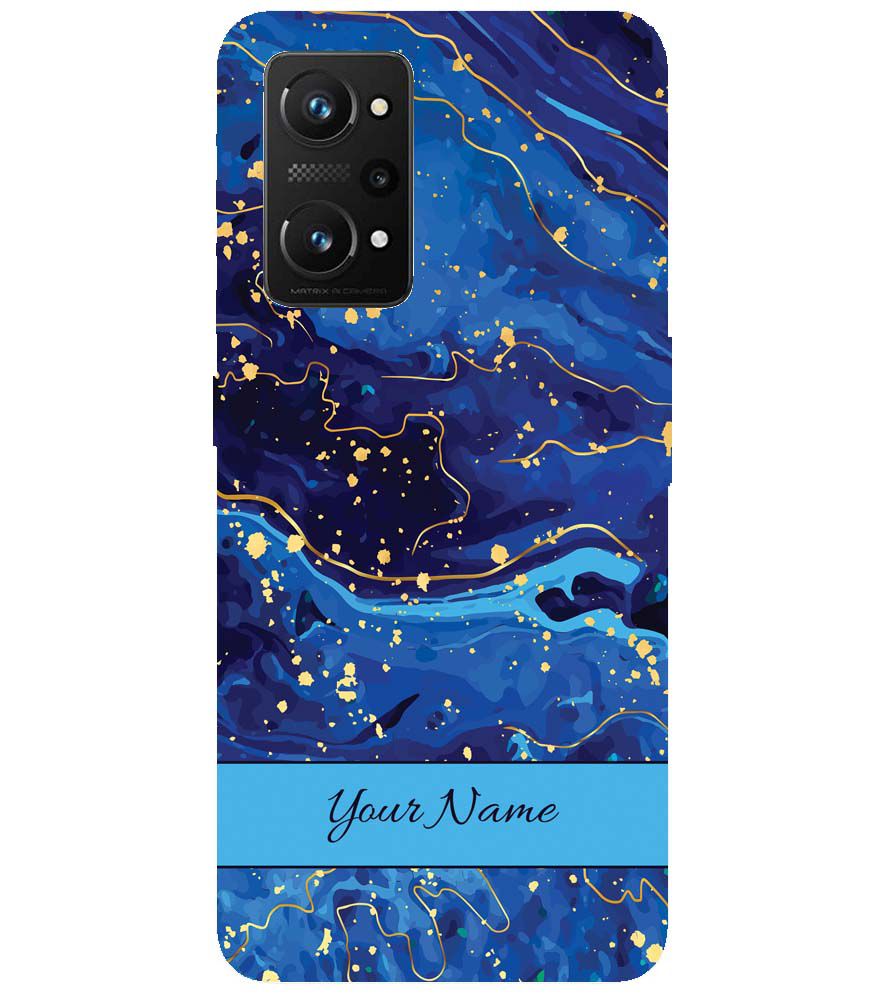 IK5007-Galaxy Blue with Name Back Cover for Realme X7 Max 5G