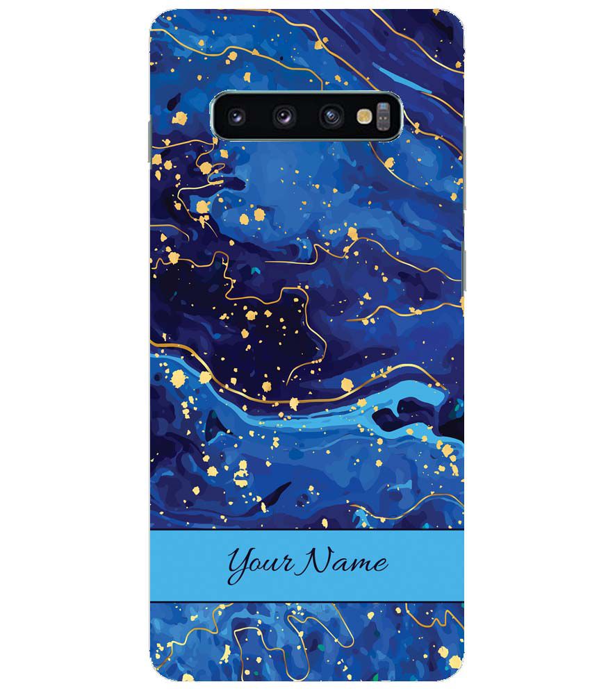 IK5007-Galaxy Blue with Name Back Cover for Samsung Galaxy S10+ (Plus with 6.4 Inch Screen)
