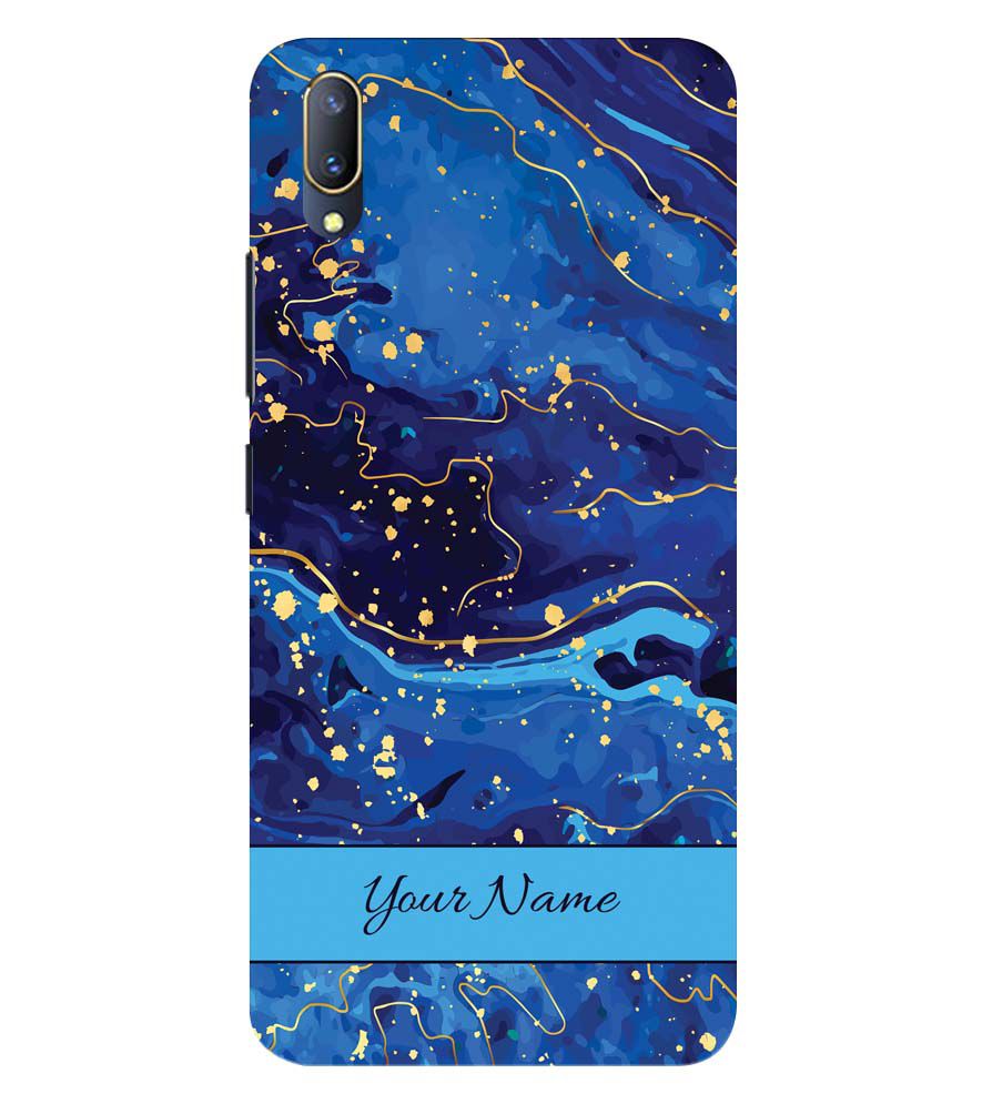 IK5007-Galaxy Blue with Name Back Cover for Vivo V11 Pro
