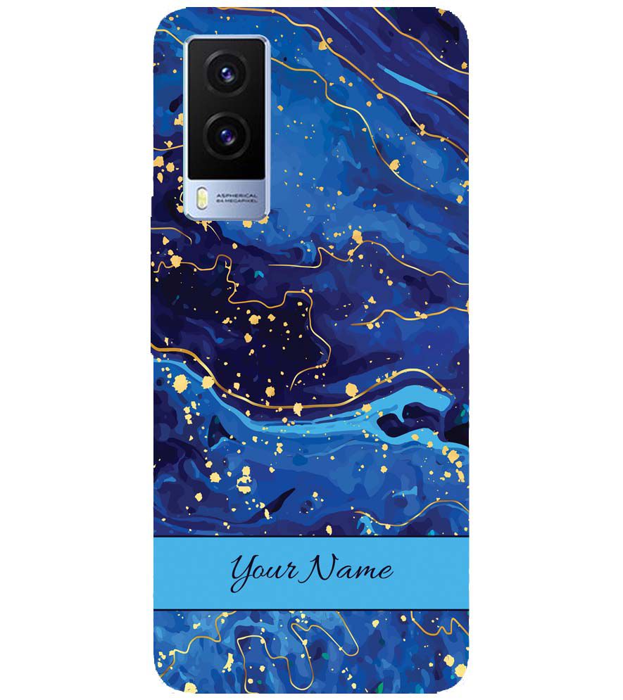 IK5007-Galaxy Blue with Name Back Cover for Vivo V21e 5G