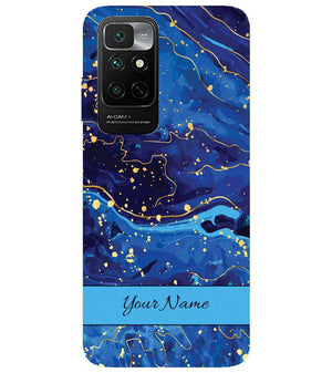 IK5007-Galaxy Blue with Name Back Cover for Xiaomi Redmi Note 11 4G