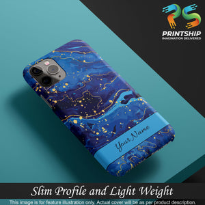 IK5007-Galaxy Blue with Name Back Cover for Apple iPhone X-Image4