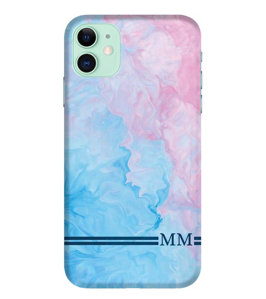 IK5008-Classic Marble with Initials Back Cover for Apple iPhone 11