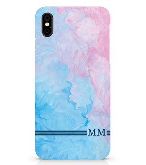 IK5008-Classic Marble with Initials Back Cover for Apple iPhone X
