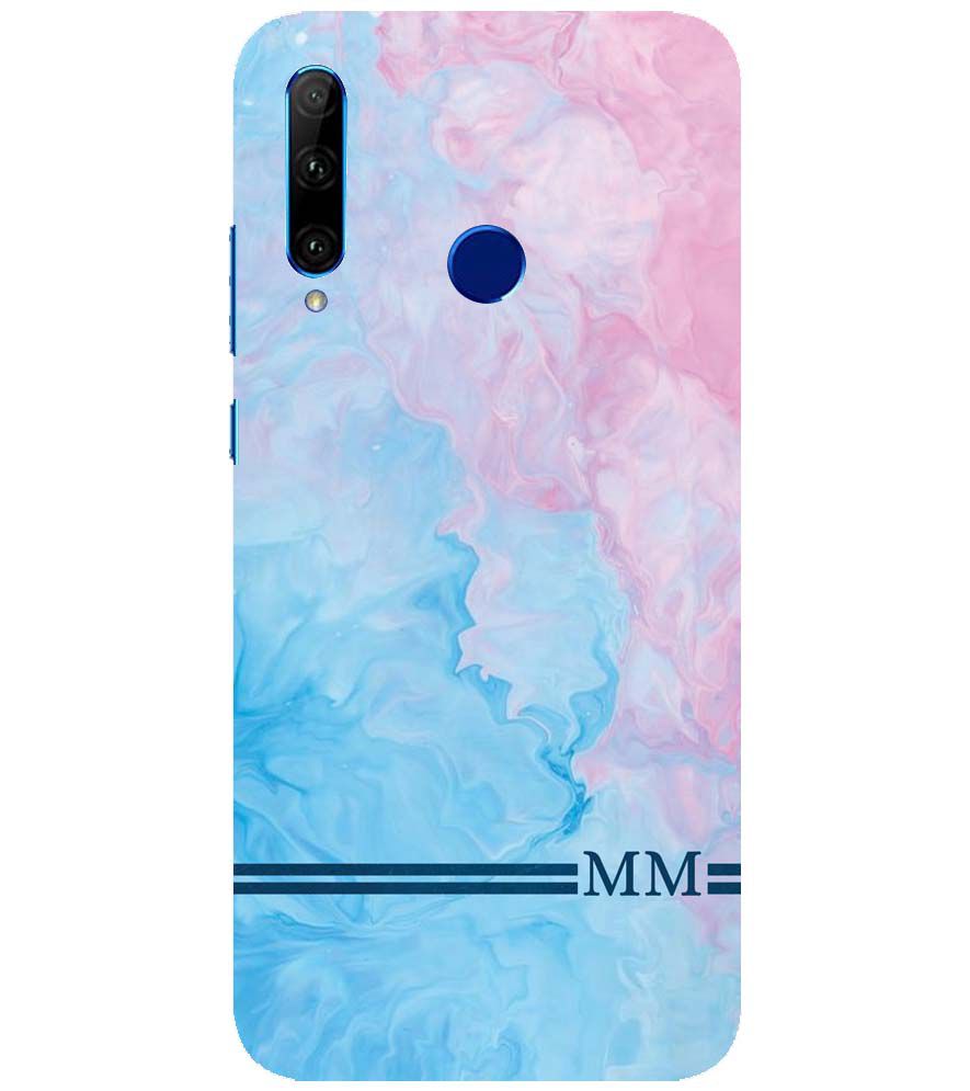 IK5008-Classic Marble with Initials Back Cover for Huawei Honor 10i