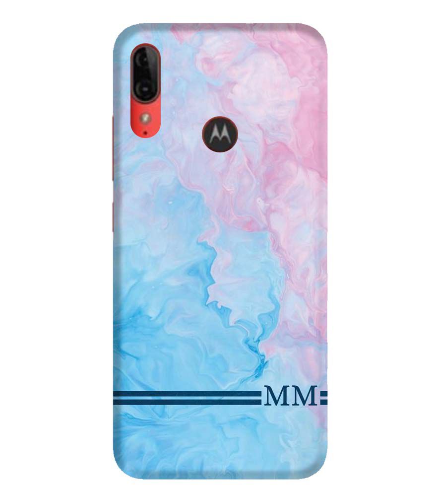 IK5008-Classic Marble with Initials Back Cover for Motorola Moto E6s