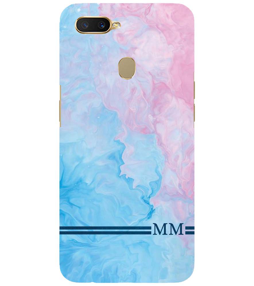 IK5008-Classic Marble with Initials Back Cover for Oppo A11K