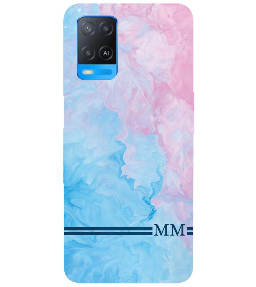 IK5008-Classic Marble with Initials Back Cover for Oppo A54