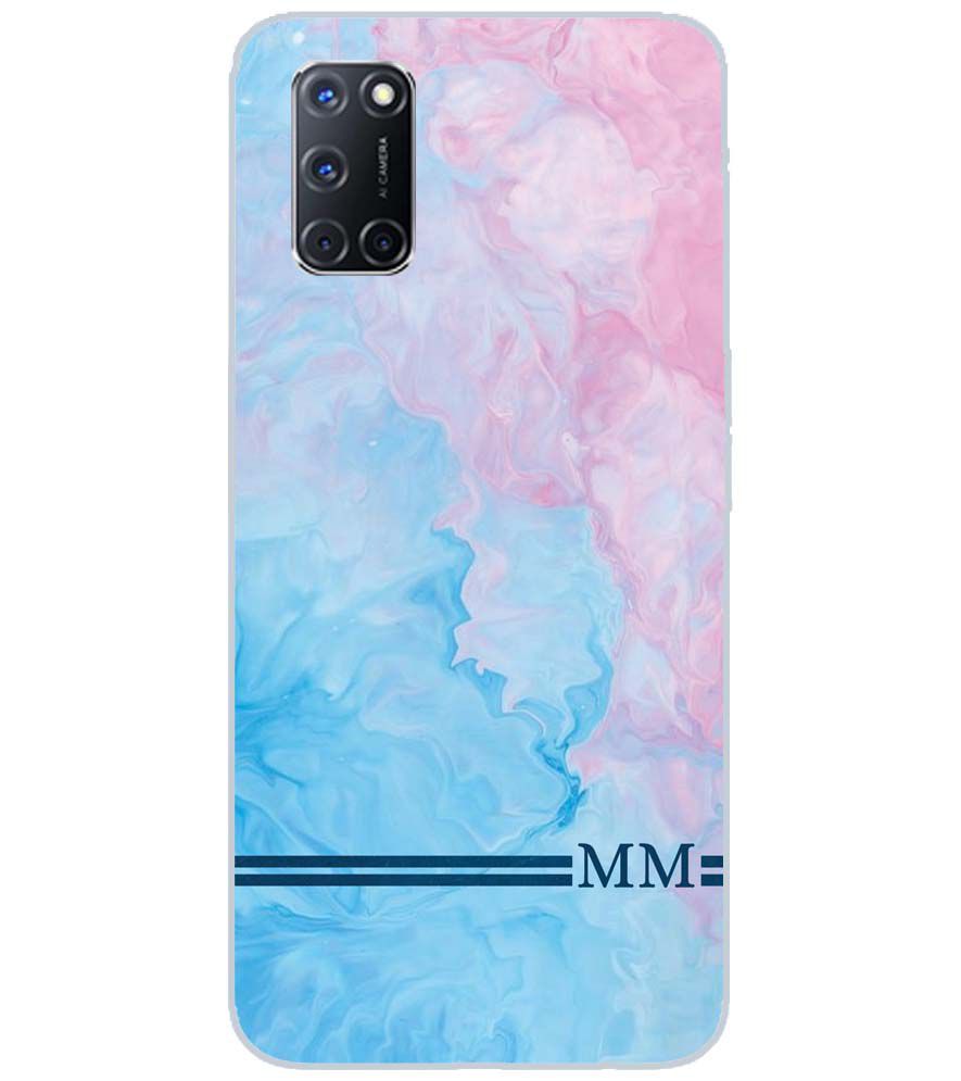 IK5008-Classic Marble with Initials Back Cover for Oppo A72