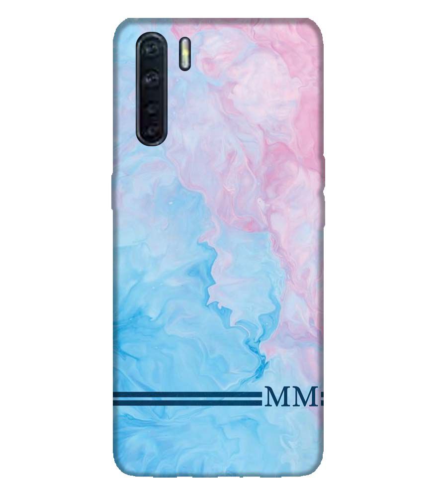 IK5008-Classic Marble with Initials Back Cover for Oppo F15