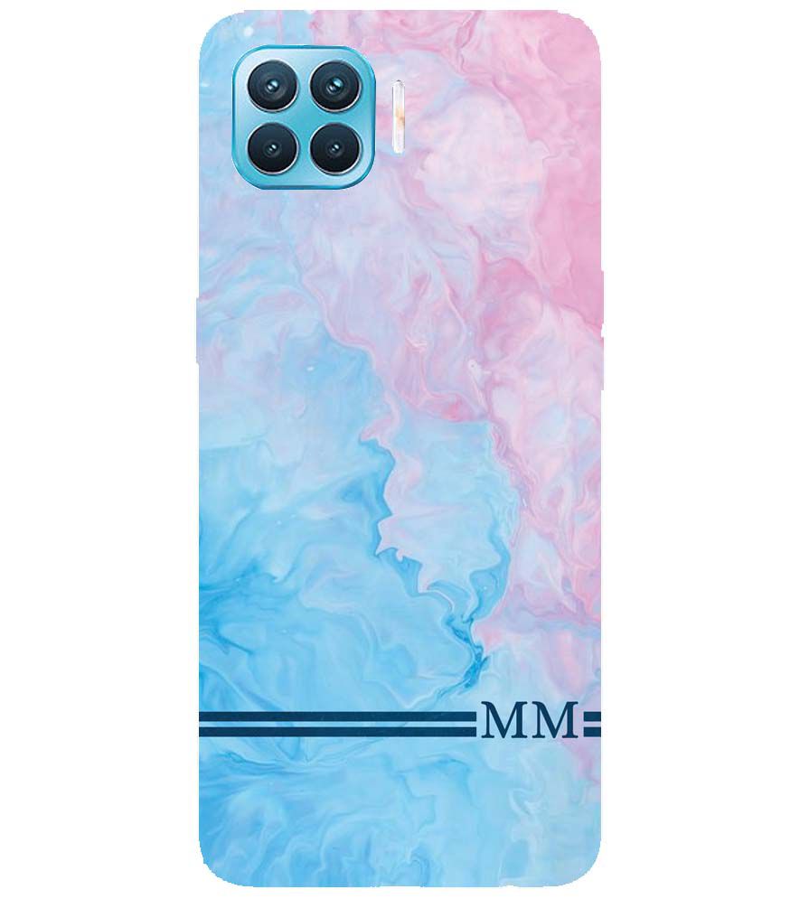 IK5008-Classic Marble with Initials Back Cover for Oppo F17 Pro