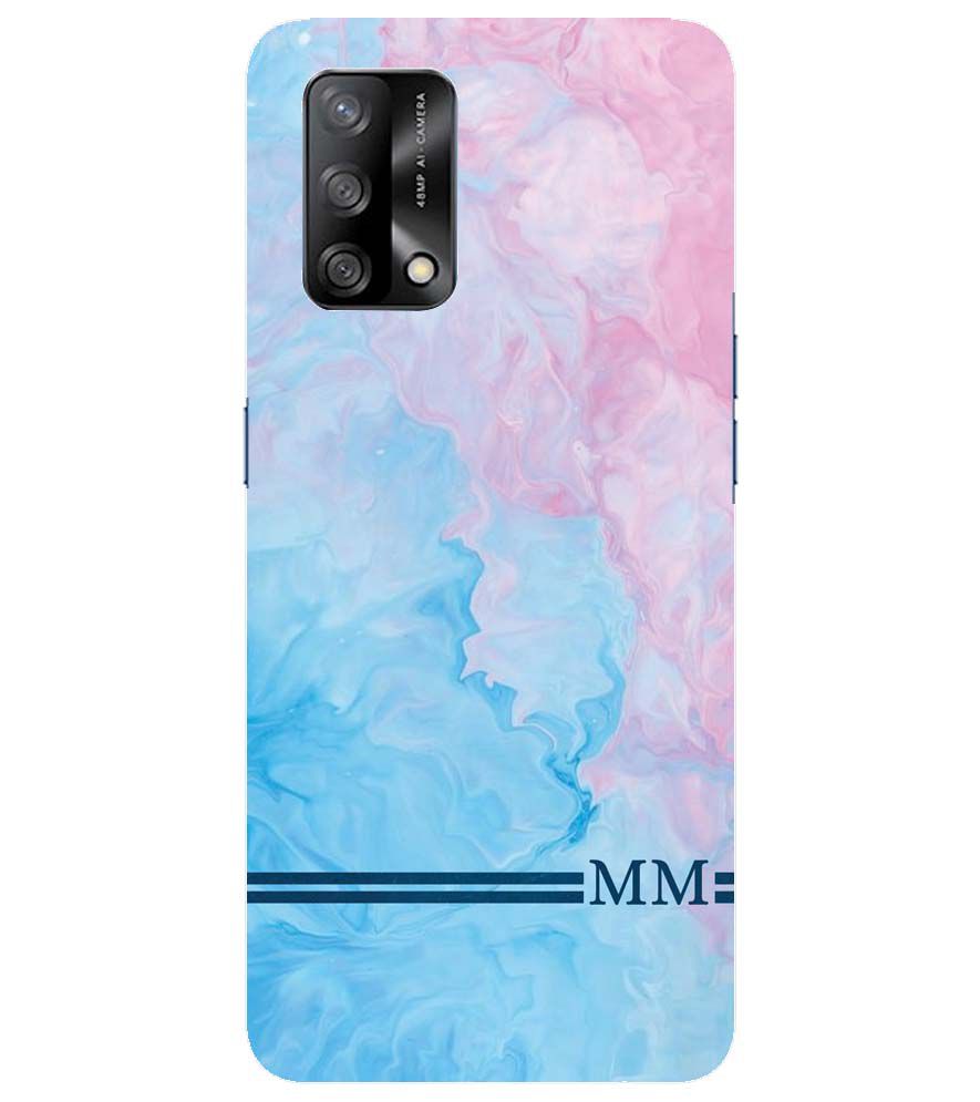 IK5008-Classic Marble with Initials Back Cover for Oppo F19