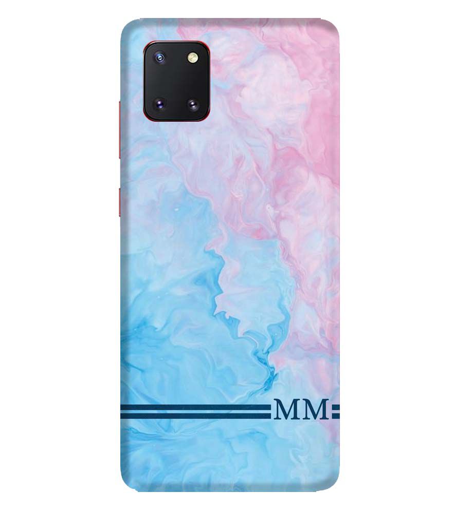 IK5008-Classic Marble with Initials Back Cover for Samsung Galaxy Note10 Lite