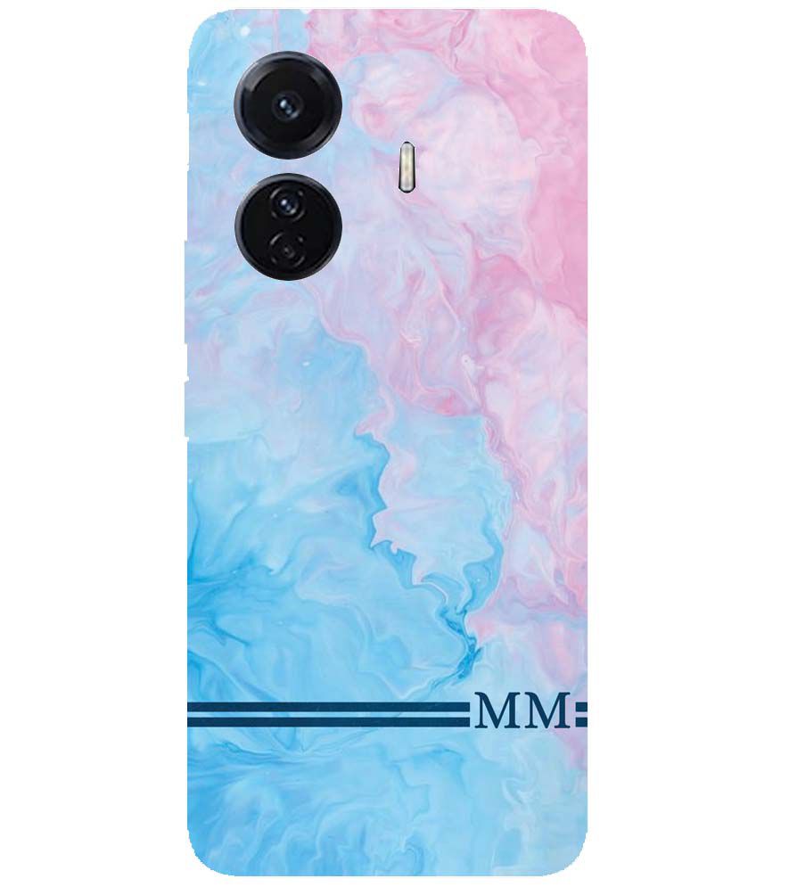 IK5008-Classic Marble with Initials Back Cover for vivo T1 Pro