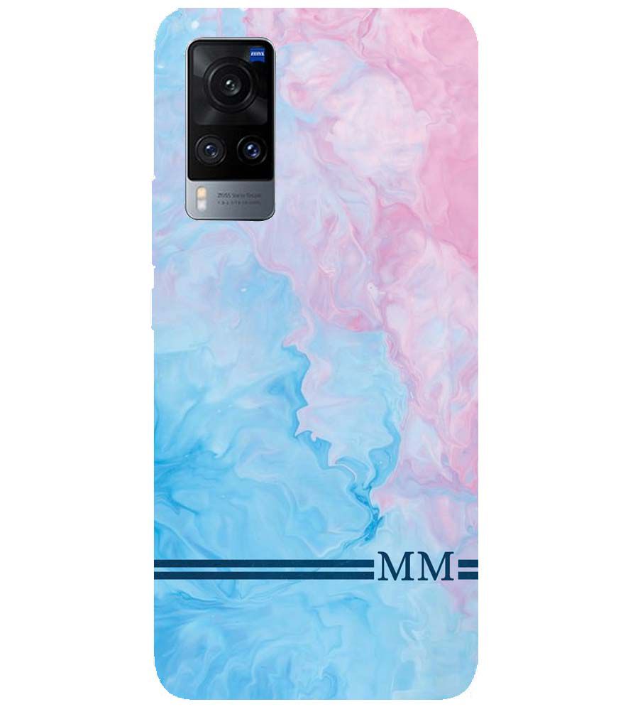 IK5008-Classic Marble with Initials Back Cover for vivo X60