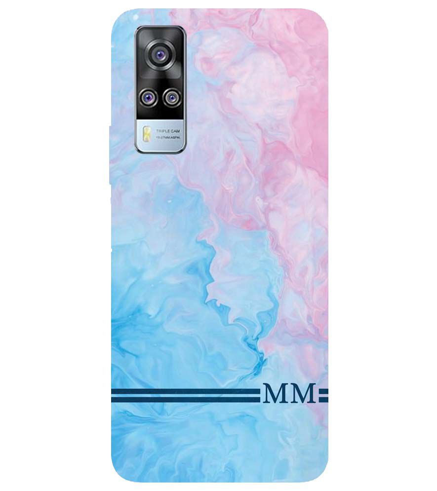 IK5008-Classic Marble with Initials Back Cover for vivo Y51 (2020, December)
